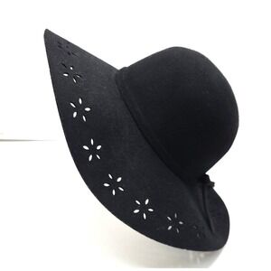 All Wool Wide Brim Hat Boho Hippie Fairy Whimsygoth Sz Small 100% Wool